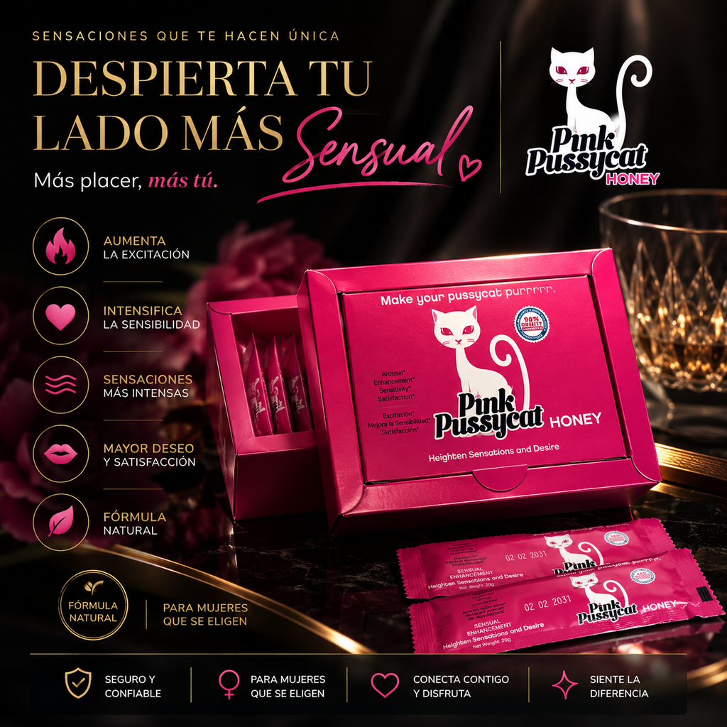 🎀 CAJA Pink Pussycat Honey VIP – x12 sobres 20g