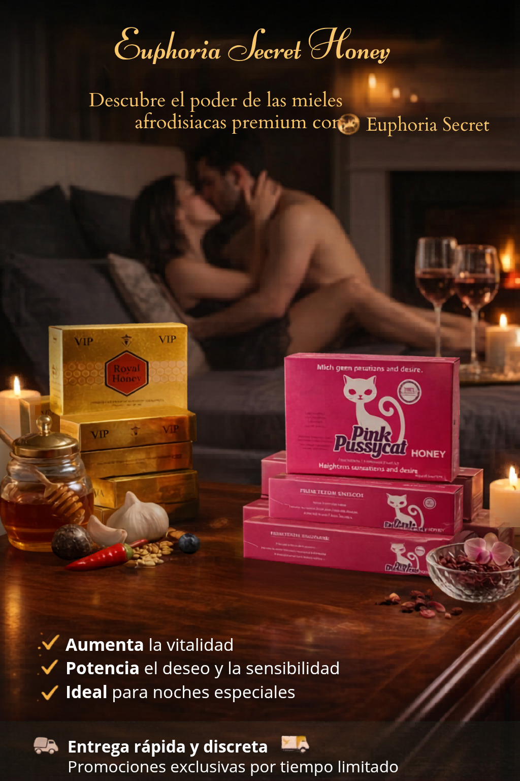 Cajas PINK PUSSYCAT Y ROYAL HONEY VIP