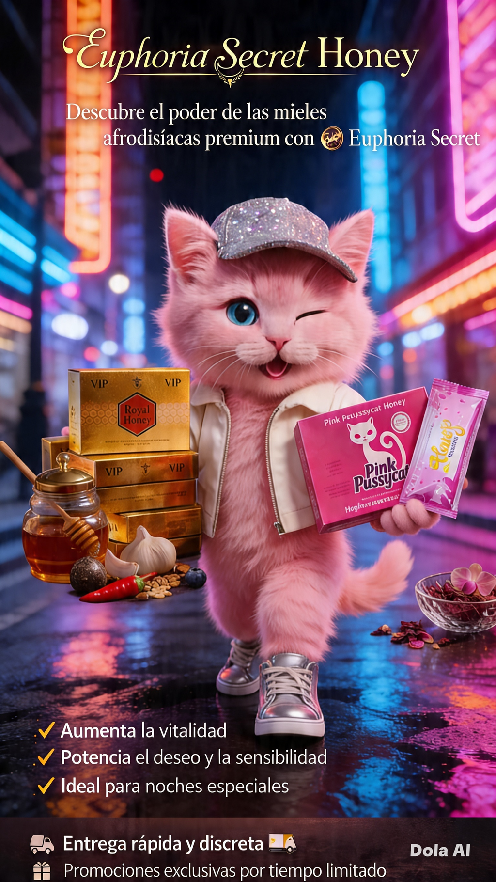 Cajas PINK PUSSYCAT Y ROYAL HONEY VIP
